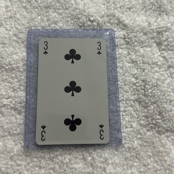 Louis Vuitton blue playing card 3 of clubs with COA - Picture 2 of 4